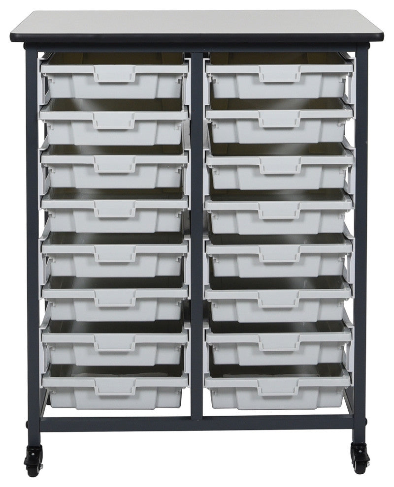 Luxor MBS-DR-16S Mobile Bin System, Double Row