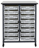 Luxor MBS-DR-16S Mobile Bin System, Double Row