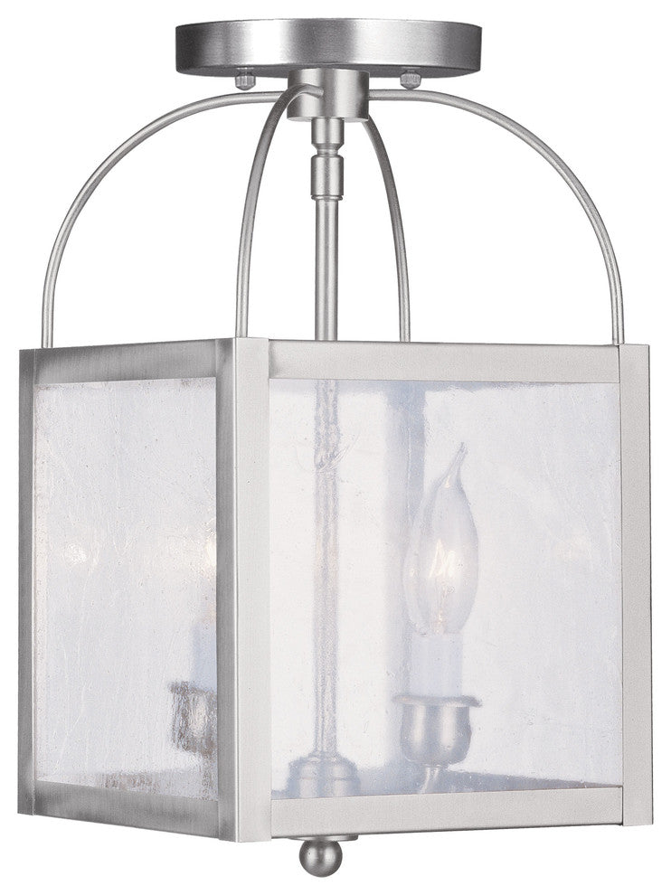 Livex 4045-91 2-Light Chain Hang/Ceiling Mount, Brushed Nickel