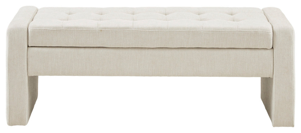 Madison Park Gillian Soft Close Storage Bench, Cream
