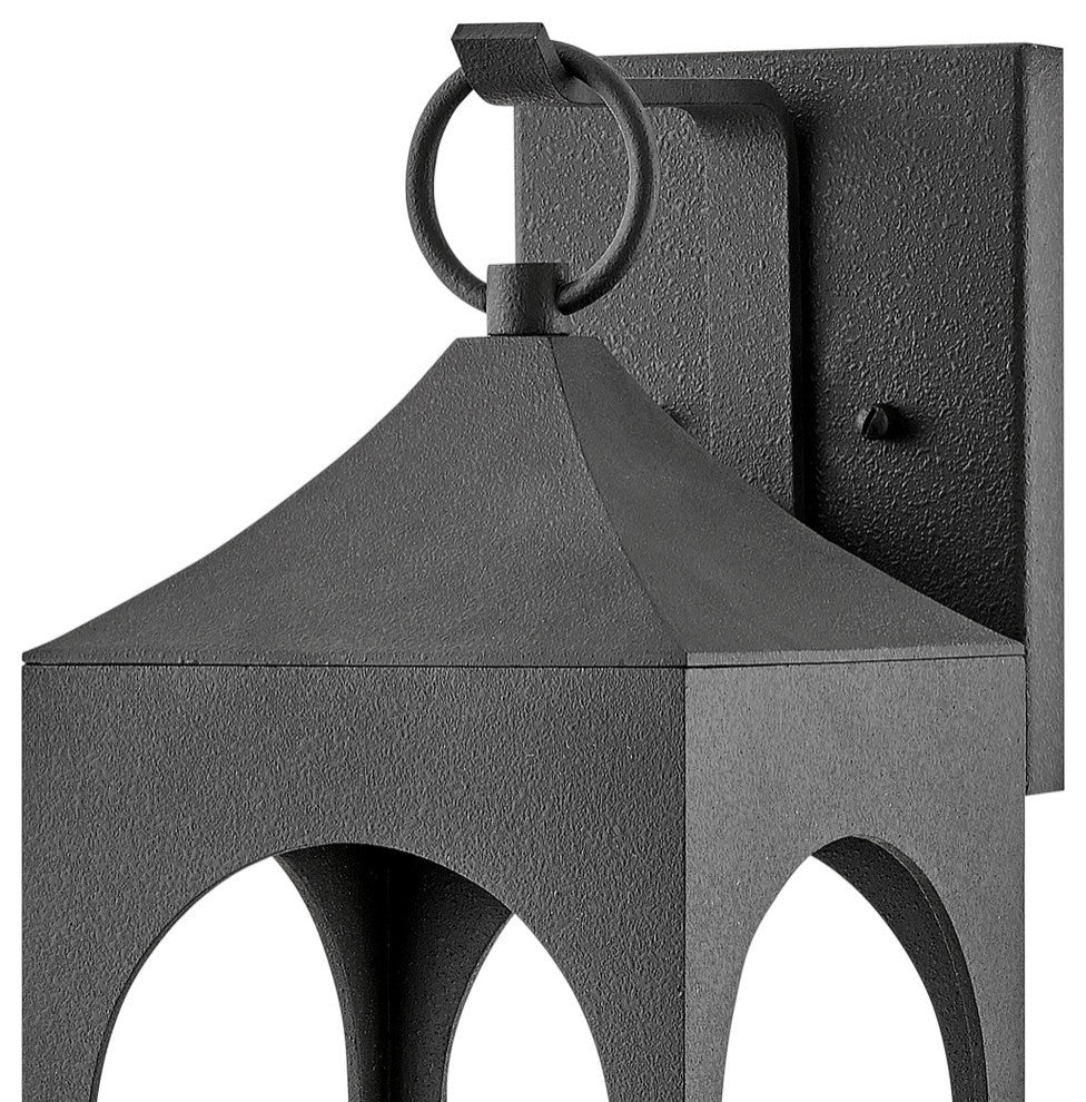 Hinkley Amina Large Wall Mount Lantern, Distressed Zinc