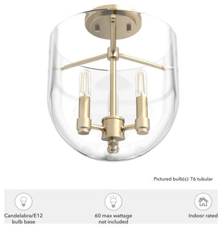 Sacha Alturas Gold 3 Light Flush Mount Ceiling Light Fixture