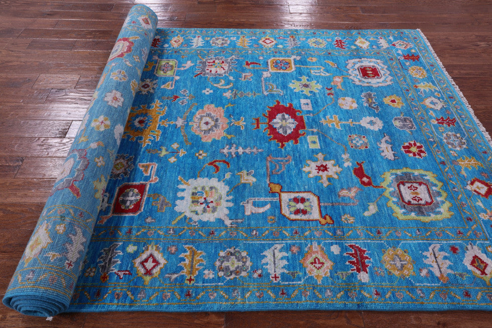 6' 1" X 12' 4" Hand Knotted Turkish Oushak Wool Rug - Q14979