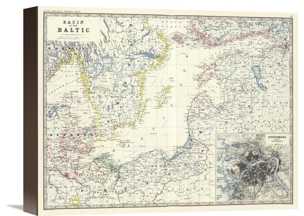"Baltic, 1861" Stretched Canvas Giclee by Alexander Keith Johnston, 16"x13"