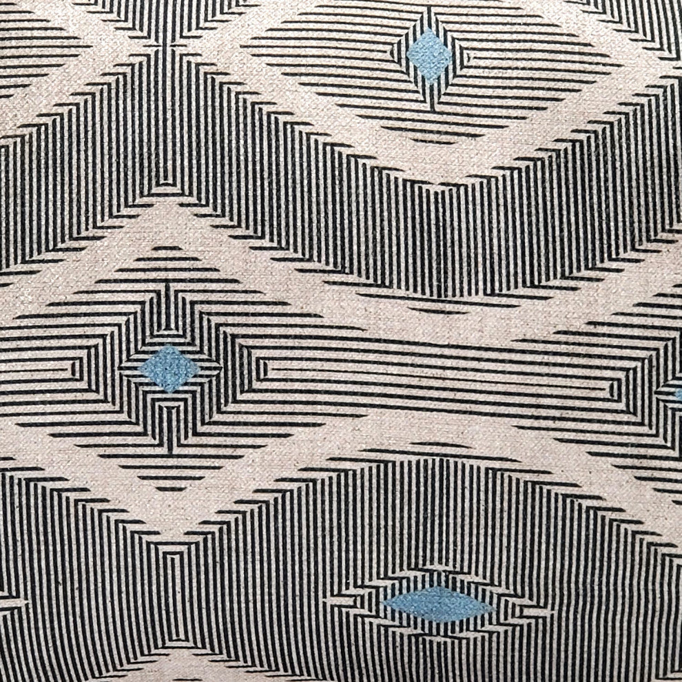 Desmond Blue Diamond Pillow 12x20, with Polyfill Insert