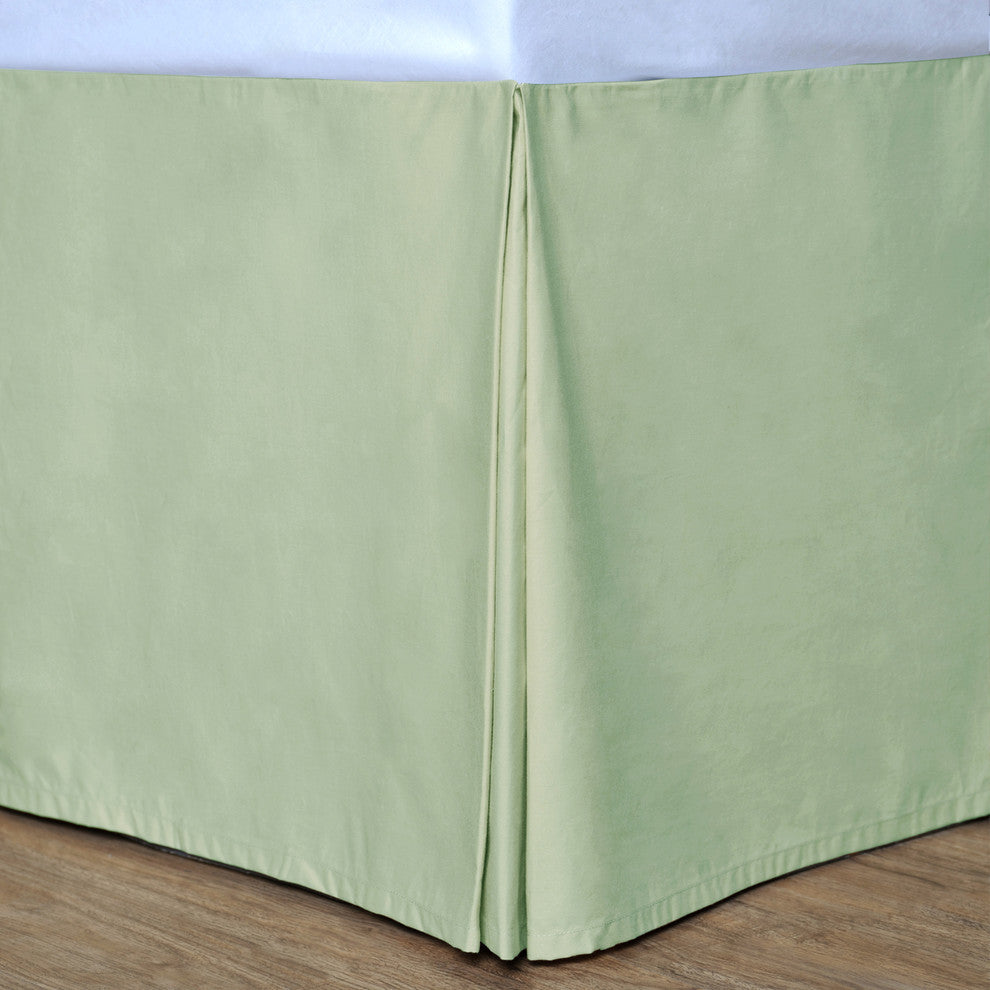 Cottonpure Colors Sustainable Cotton Bed Skirt, Sage, King