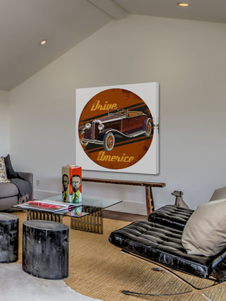 "Drive America" Painting Print on Wrapped Canvas