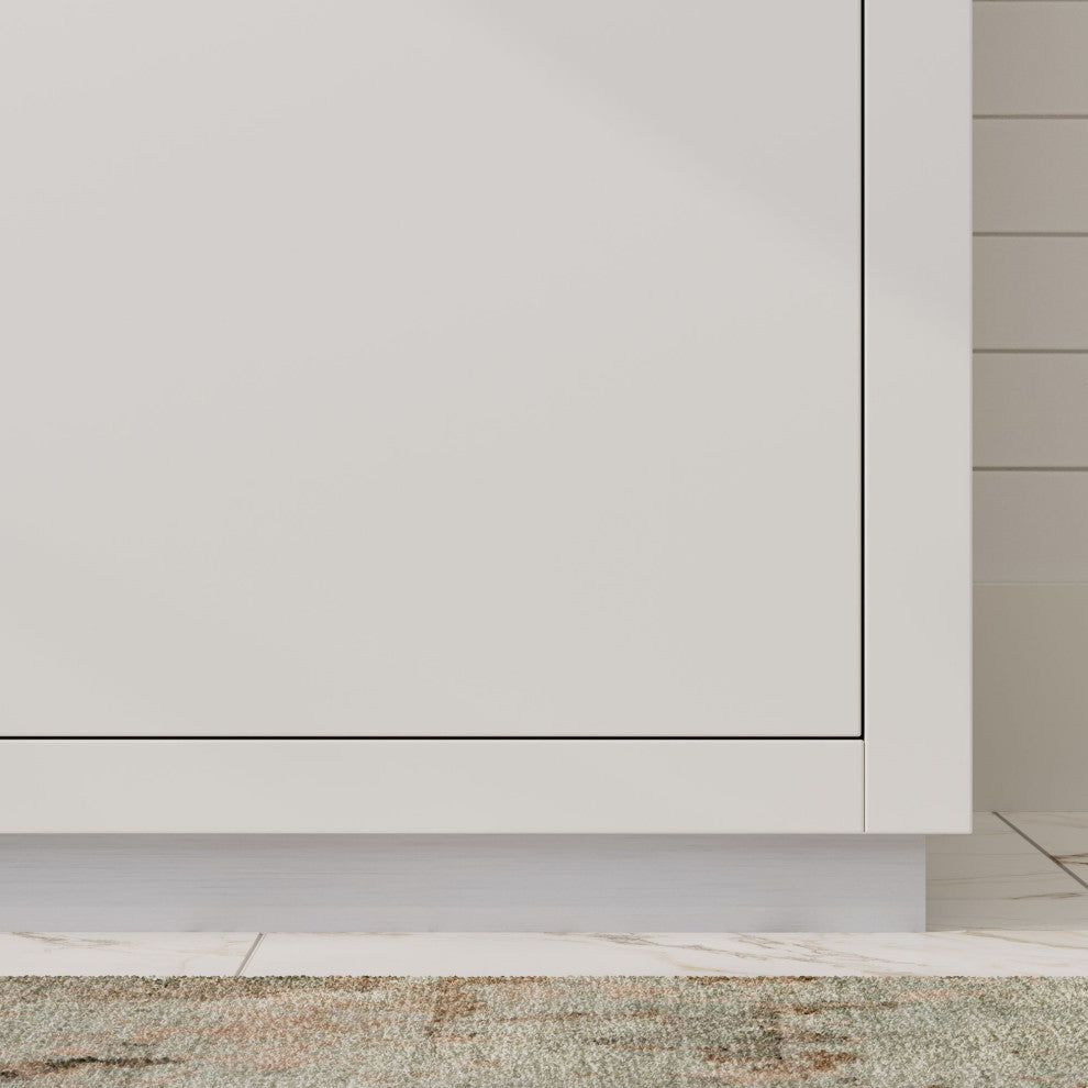 Boutique Bath Vanity, High Gloss White, 24", Single Sink, Freestanding