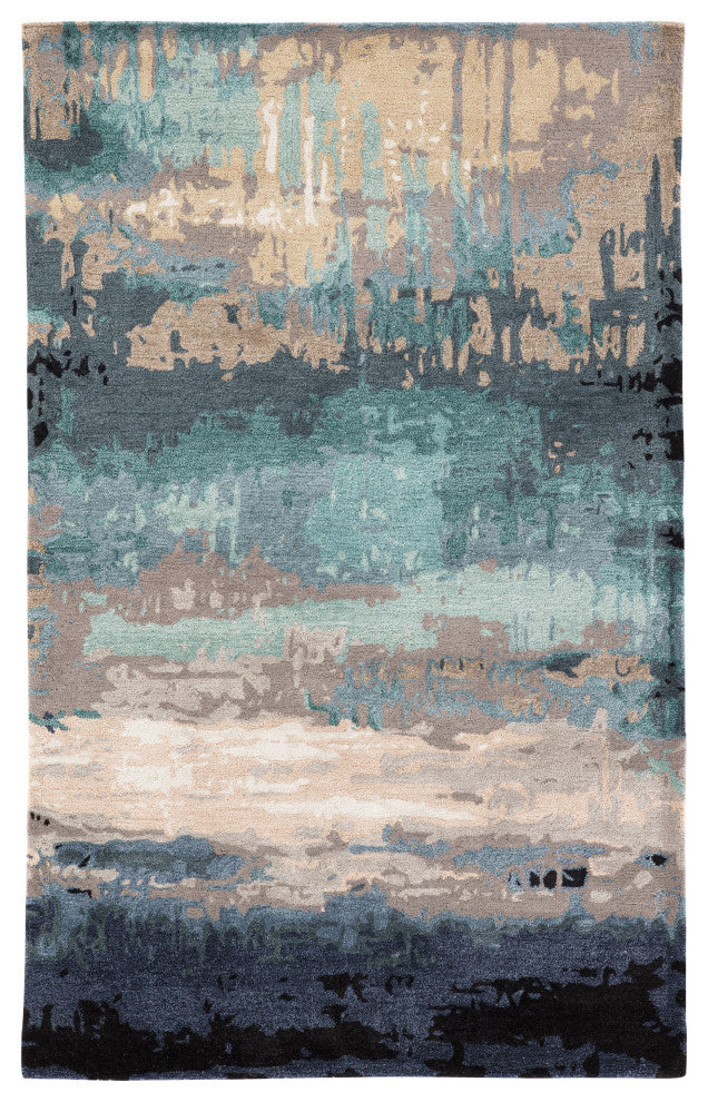 Jaipur Living Benna Handmade Abstract Blue/ Gray Area Rug 6'X9'