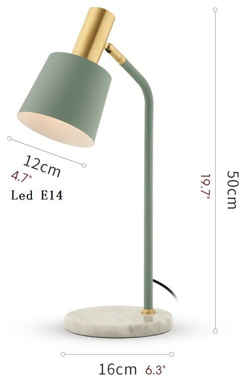 Le Locle | Modern Marble Base LED Table Lamp, Alaska White, B