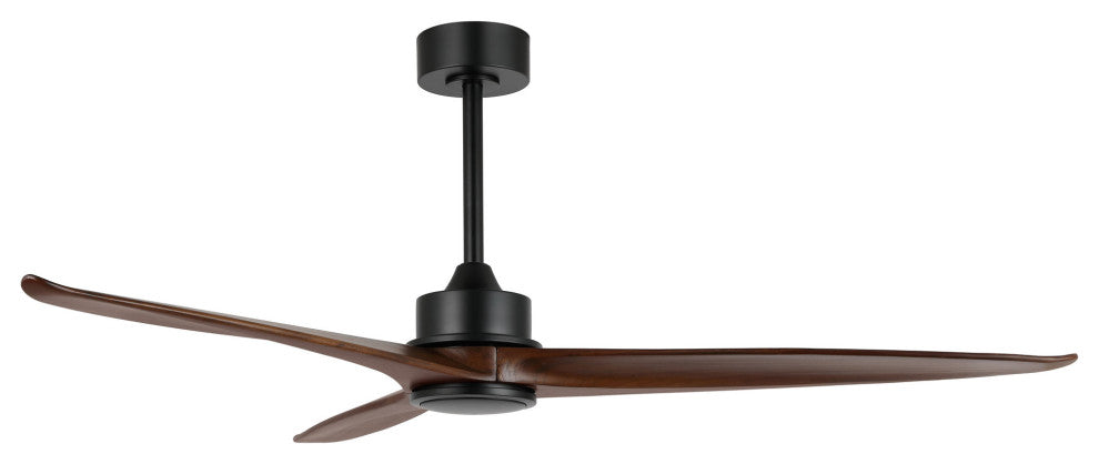 60" 3-Blade Reversible DC Motor Ceiling Fan With Remote, Black