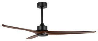 60" 3-Blade Reversible DC Motor Ceiling Fan with Remote, Black