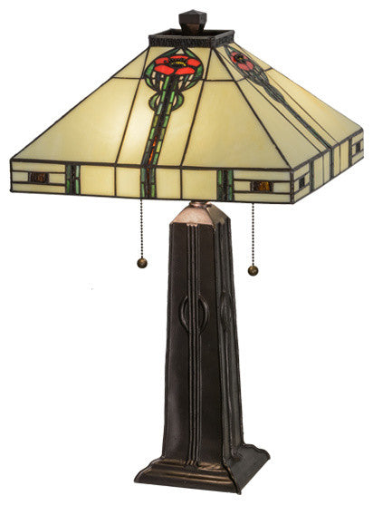 Meyda lighting 70965 23.5"H Parker Poppy Table Lamp