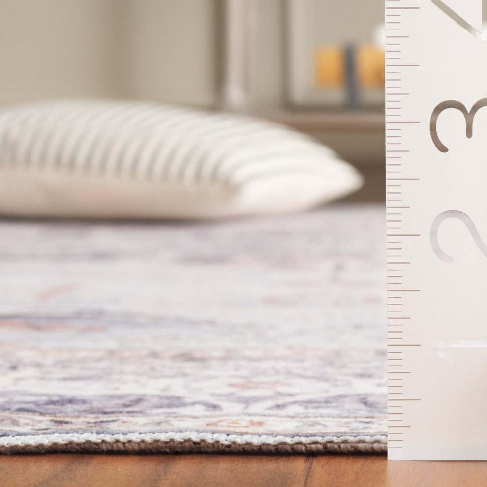 Safavieh Arizona Machine-Washable Collection ARZ137 Rug, Grey/Light Grey, 4'x6'