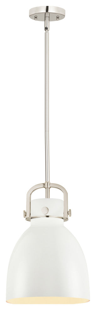 Innovations Lighting 710-1S-PN-M712-10W Newton Bell 1 Light 10" Mini Pendant