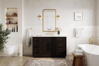 Home Living 54" Single Bathroom Vanity, Chocolate Oak