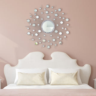 "Milkyway" Bling Round Wall Mirror, Bathroom Mirror, Vanity Mirror 36"x36"