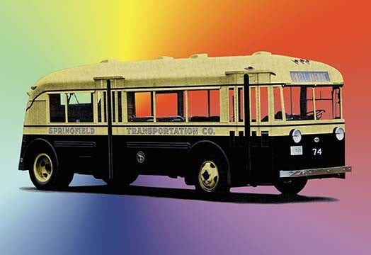 Springfield Transportation Company Bus- Fine Art Giclee Print 24" x 36"