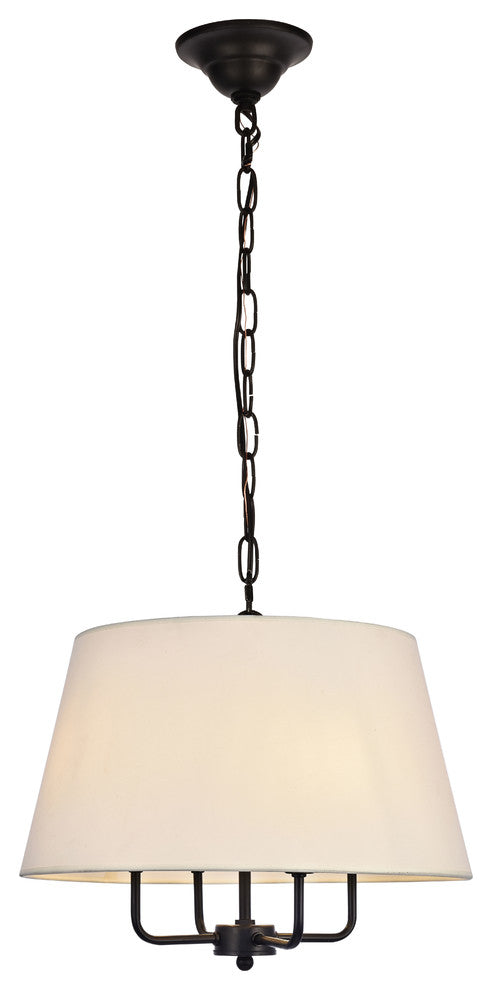 Maple Collection Pendant, 17"x13.75", 4-Light, Black