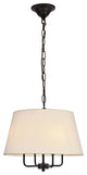 Maple Collection Pendant, 17"x13.75", 4-Light, Black