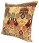 Benzara UPT-268965 Square Pillow, Quatrefoil Design, Polyester Filler Multicolor