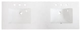 60 In Bathroom Vanity Set with 2Pcs 26 Inch Mirrors, Quartz Top, cUPC Certified, White