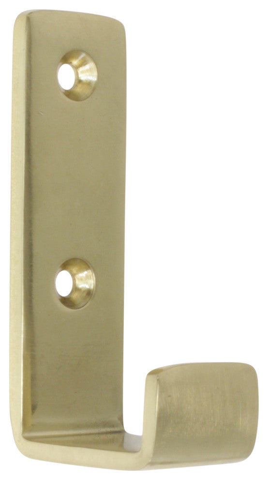 RCH Decorative Brass Wall Hook, 1.7 Inch, Various Finishes, Polished Brass, 1.7