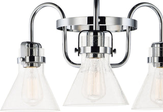 Maxim 26116 Seafarer 3 Light 22" Seedy Glass Chandelier - Polished Chrome