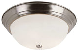 Trans Globe 2 Light Flush Mount in Brushed Nickel