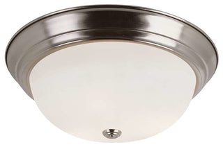 Trans Globe 2 Light Flush Mount in Brushed Nickel
