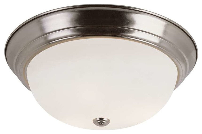 Trans Globe 2 Light Flush Mount in Brushed Nickel