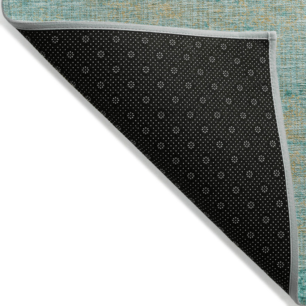 Machine Washable Indoor/Outdoor Chantille ACN1901 Teal 8' x 10' Rug