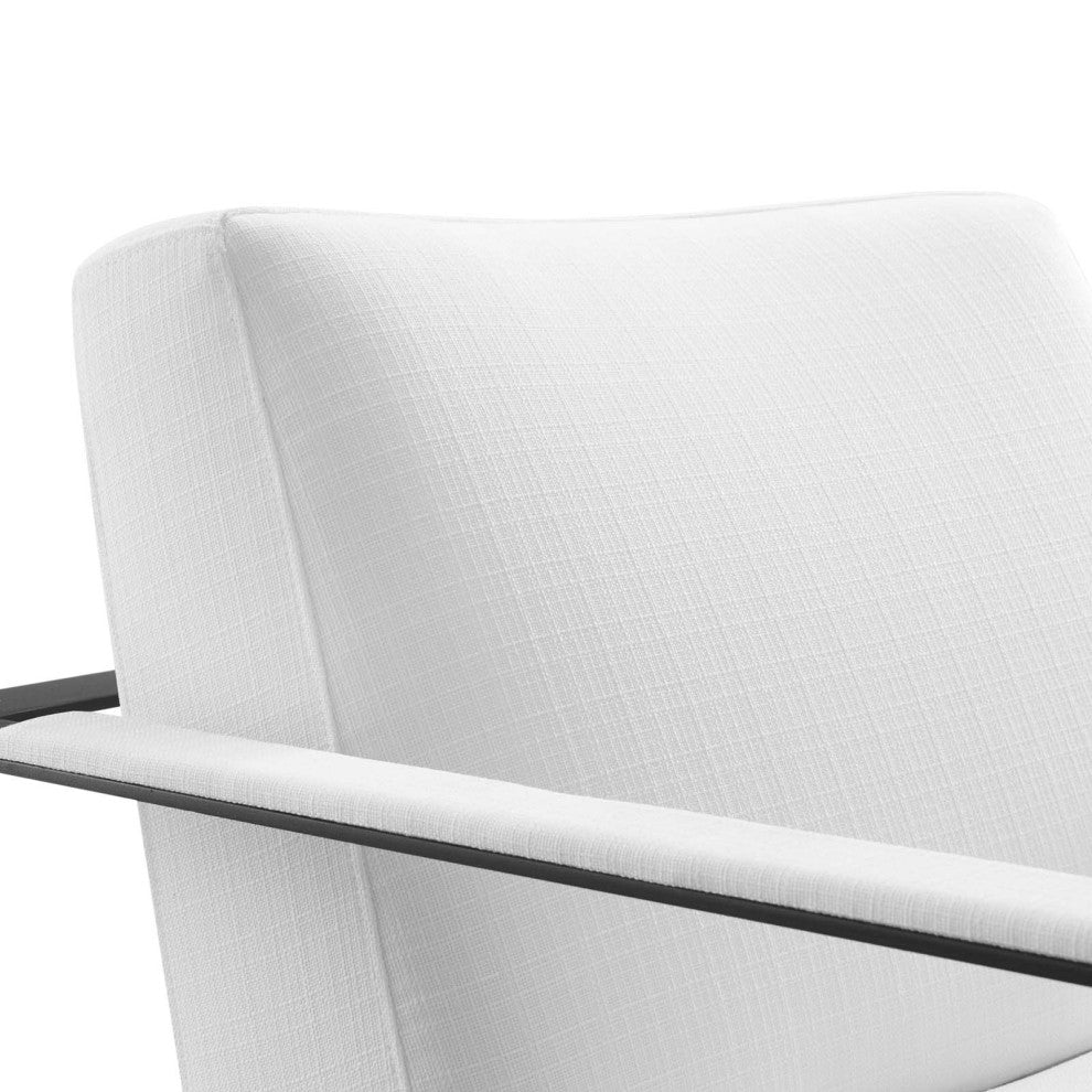 Accent Chair, Fabric, Black White, Modern, Living Lounge Hotel Lobby Hospitality