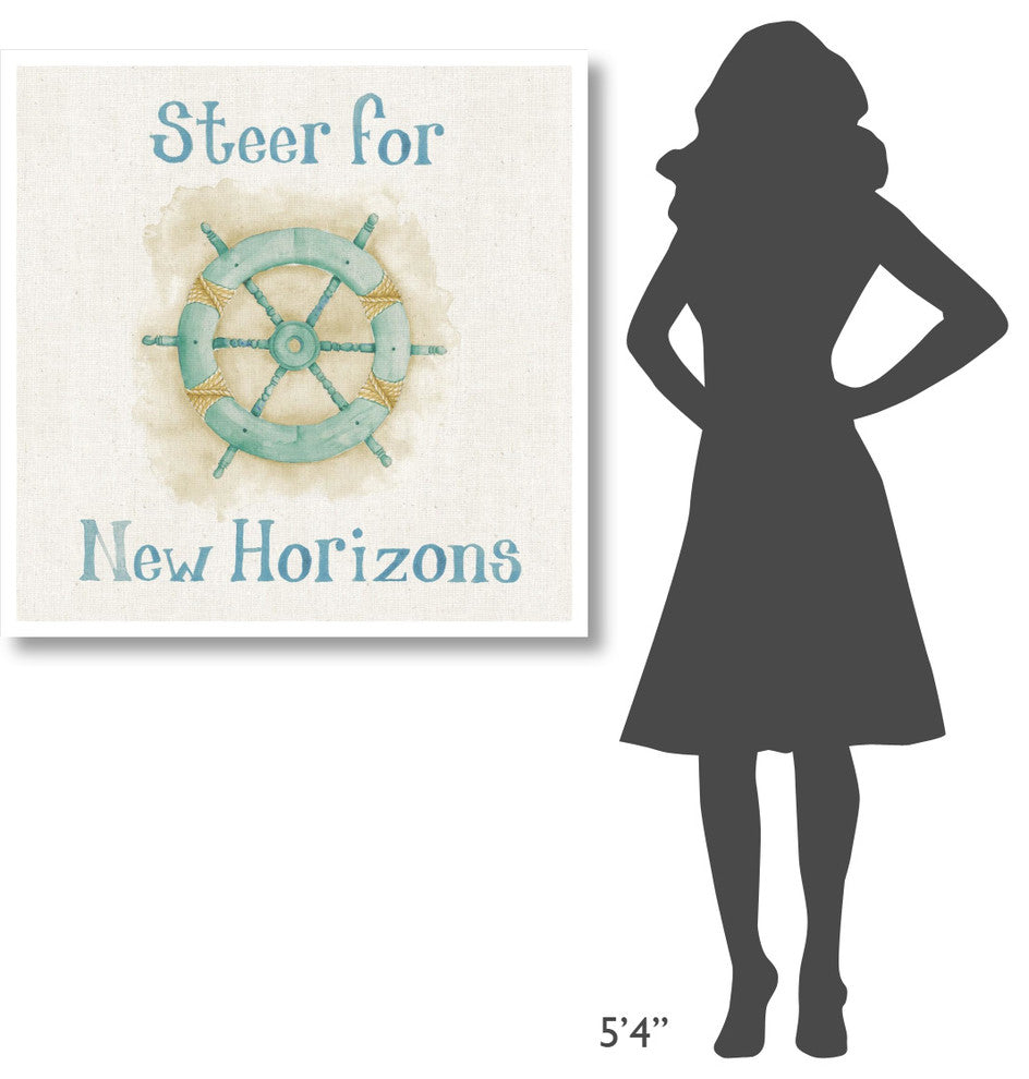 "New Horizons I Words" Digital Paper Print by Elyse DeNeige, 38"x38"
