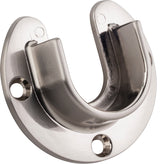 Satin Nickel Open Closet Bracket for Round 1-5/16" Closet Rod with Screws