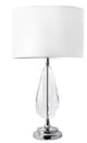 Nuloom 28" Crystal Moon Tear Faux Silk Shade Clear Finish 3-Way Switch