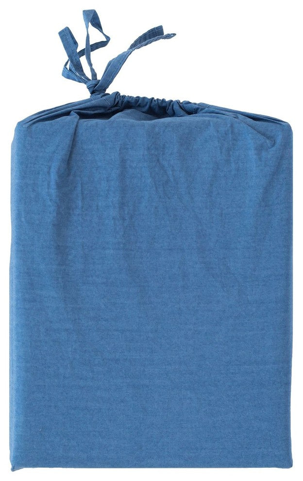 Blue Solid Sheet Set, Queen