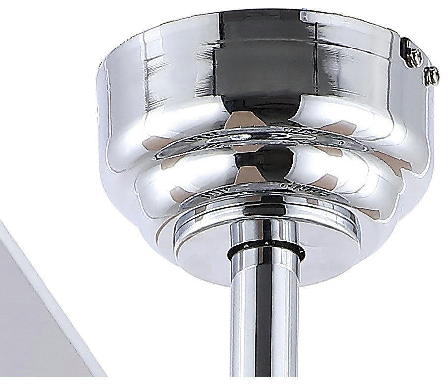 Mandy 52" 3-Light Glam Crystal Dome Shade LED Ceiling Fan With Remote, Chrome