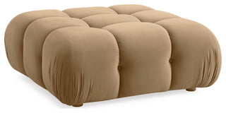Calliope Cafe Au Lait Performance Velvet Modular Ottoman