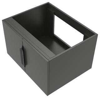 CastelloUSA Alpine 24" Wall Mounted Vanity, Base Only, Black, Black Handles