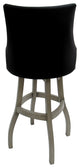 Swivel Tall Spectator Wood Bar Stool 34", Bellissima, Black, Antique White