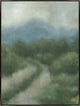 36x48 Last Night's Rain II, Framed Artwork, Espresso