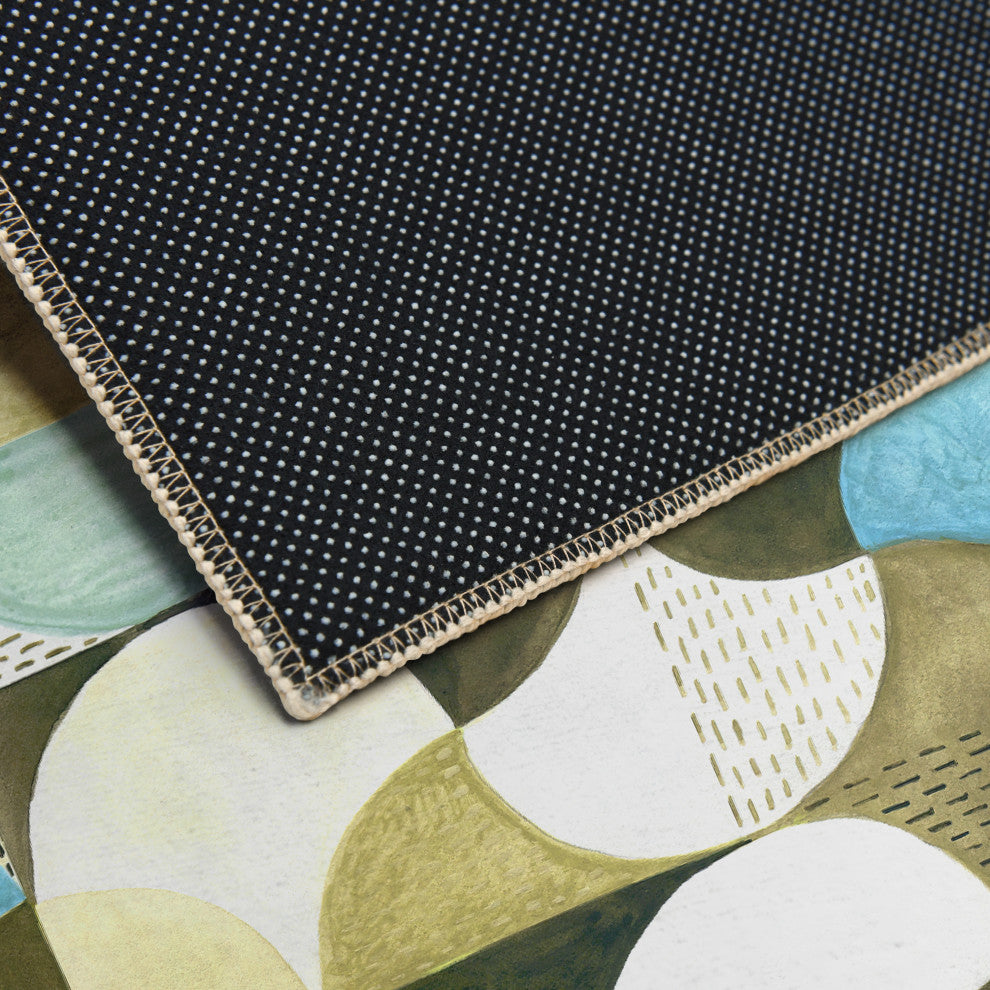 Geometric II Geometric Art Area Rug, 7.5'x10.3'