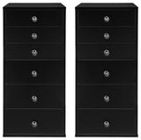 SlayStation 6-Drawer Makeup Vanity Storage Unit, Pro Black, Pair