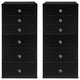 SlayStation 6-Drawer Makeup Vanity Storage Unit, Pro Black, Pair