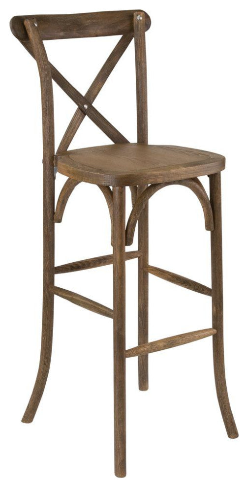 Saturn Contemporary 26 Counter Height Barstool in Brushed Stainless Steel...