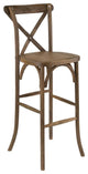 Saturn Contemporary 26 Counter Height Barstool in Brushed Stainless Steel...