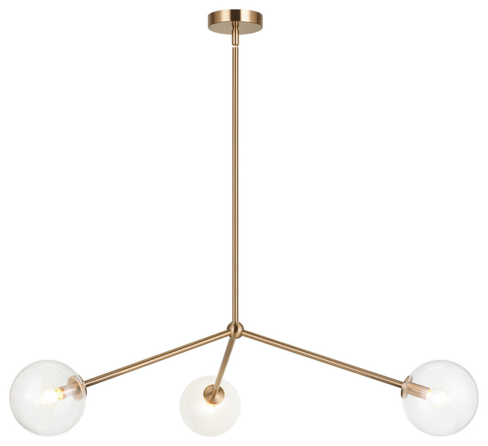 Matteo Lighting C81703AGCL Pendant, Aged Gold Brass Finish
