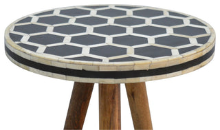 Bone Inlay Tripod Stool