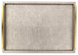 Lusan Vinyl Tray Set - Pewter Linen